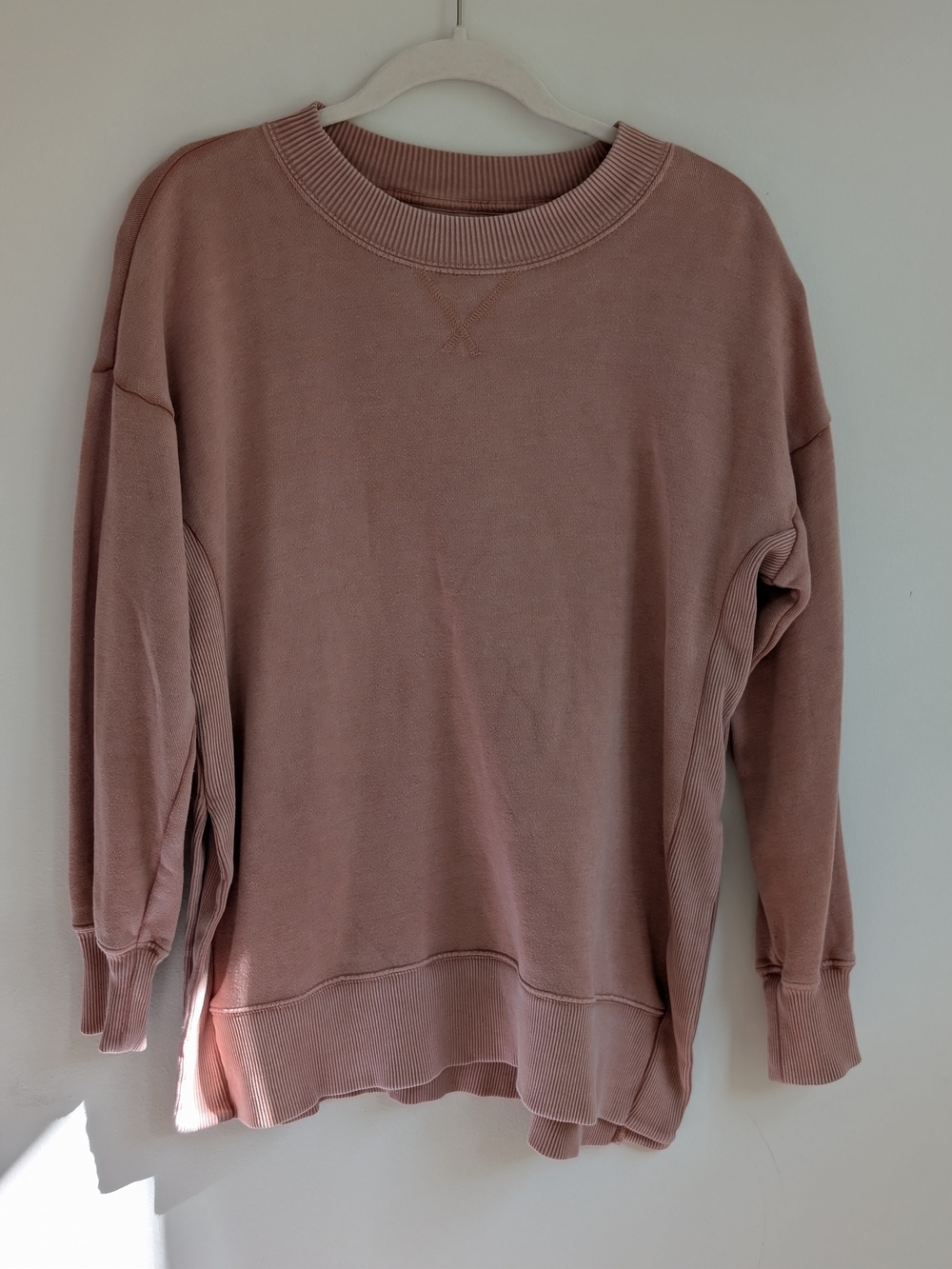 aerie Relaxed Crewneck Sweatshirt - Dusty Rose
